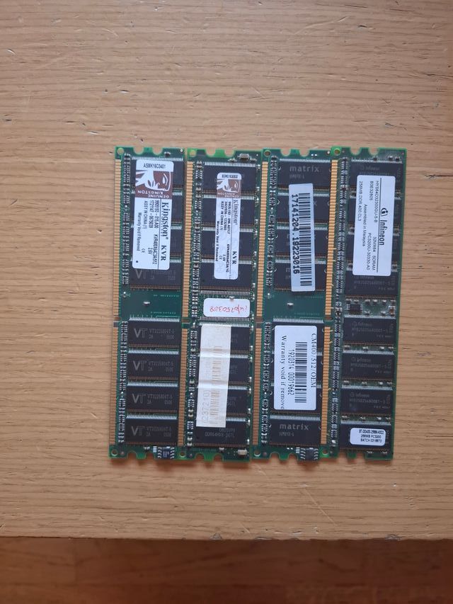 3x RAM DDR1 Infineon, Kingston, Matrix