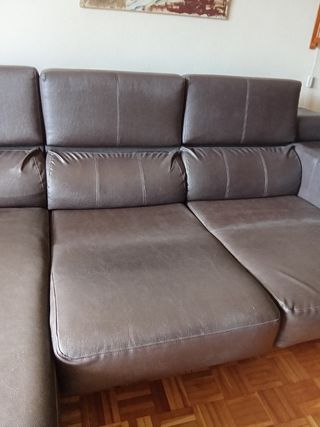 Sofá Chaise Longue Marrón Divatto