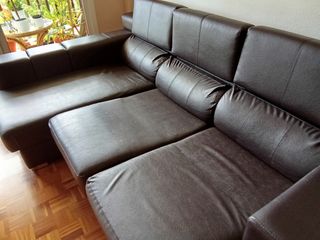 Sofá Chaise Longue Marrón Divatto