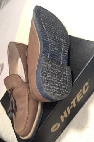 Zapatos mocasín marrón hombre. Sólo una vez puesto