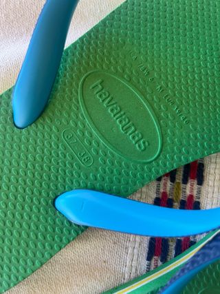 Chanclas Havaianas - Azul y Verde - Talla 37-38