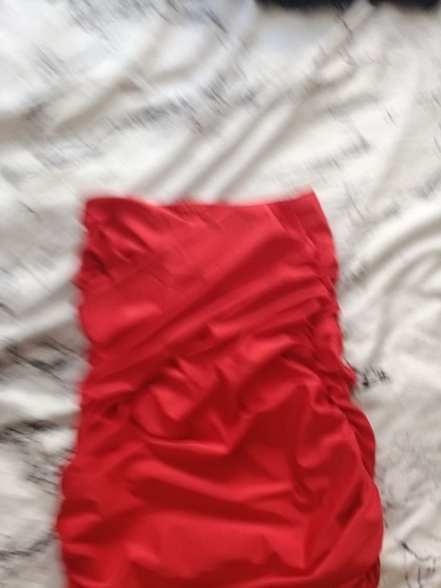 Falda drapeada - Verde y Roja