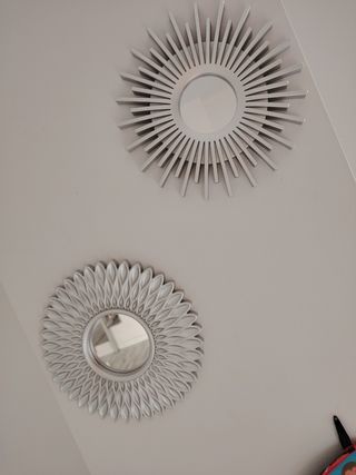 Espejos decorativos plata - 2 uds