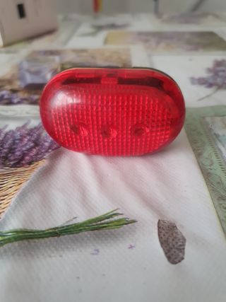 luce/fanalino a 3 led a pile per bici, no supporti