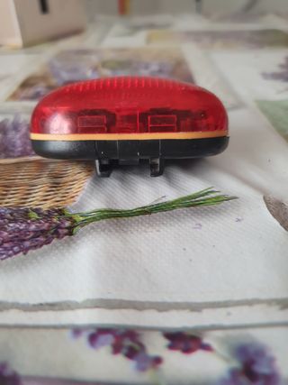 luce/fanalino a 3 led a pile per bici, no supporti