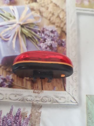 luce/fanalino a 3 led a pile per bici, no supporti