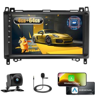 Pantalla Android auto Carplay 9" 4+64GB Mercedes