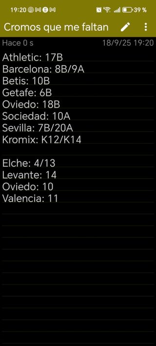 Cromos Liga 2025-26 Panini
