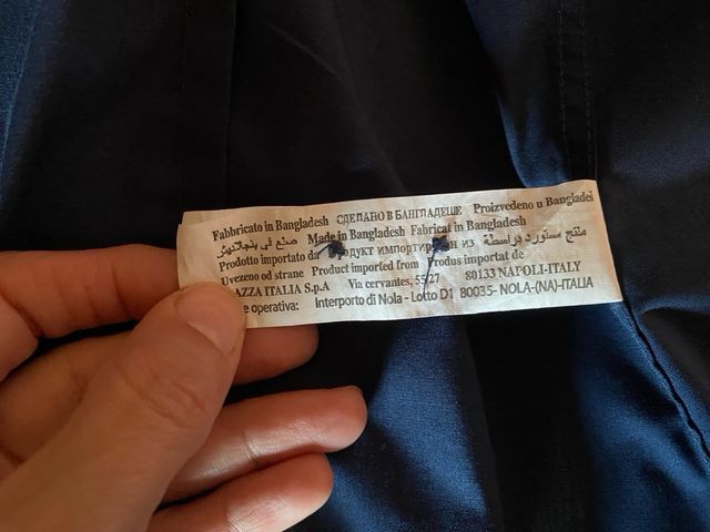 Camicia blu manica corta