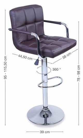 Dos taburetes rojos regulables