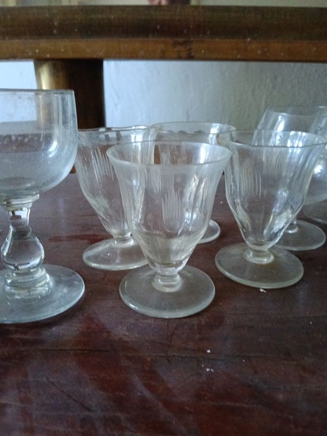 Set 11 bicchieri liquore cristallo