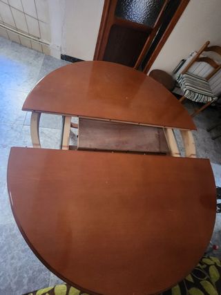 Mesa oval extensible madera
