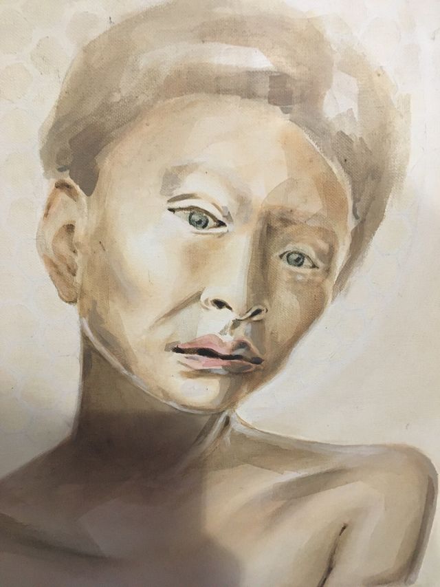 Dipinto originale - Donna con cane