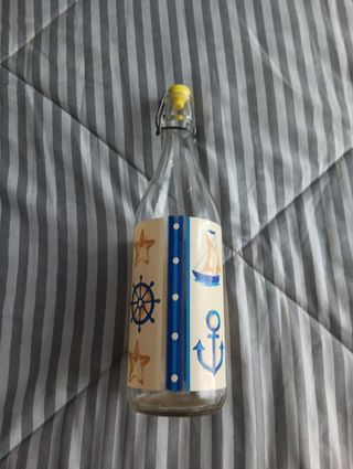 Botella cristal vintage náutica