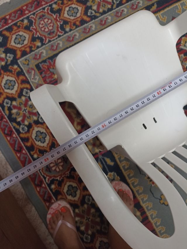 Silla blanca plástico para niños