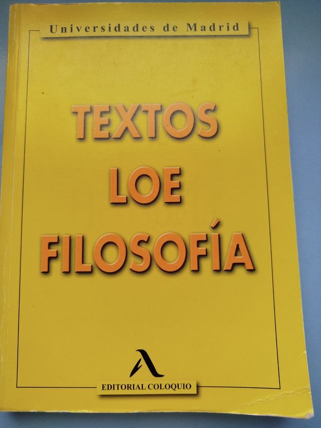 Filosofía, 2 Bachillerato. Textos