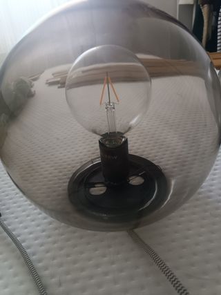 Lámpara dormitorio - Esfera vidrio