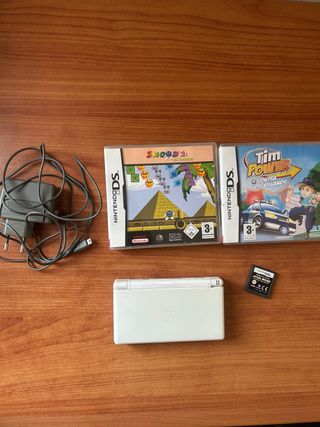 Nintendo DS blanca + 3 juegos