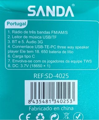 Radio SANDA FM/AM/SW - SD-4025