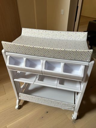 Mueble Cambiador bebe, con bañera y ruedas Babify 