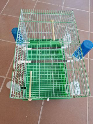 Jaula pájaros - Verde y Blanca