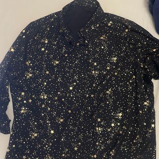 Camicia stelle oro - nera