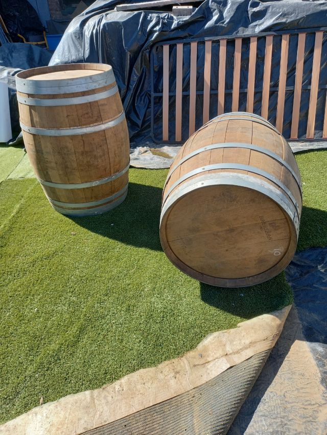 2 Barriles madera grandes