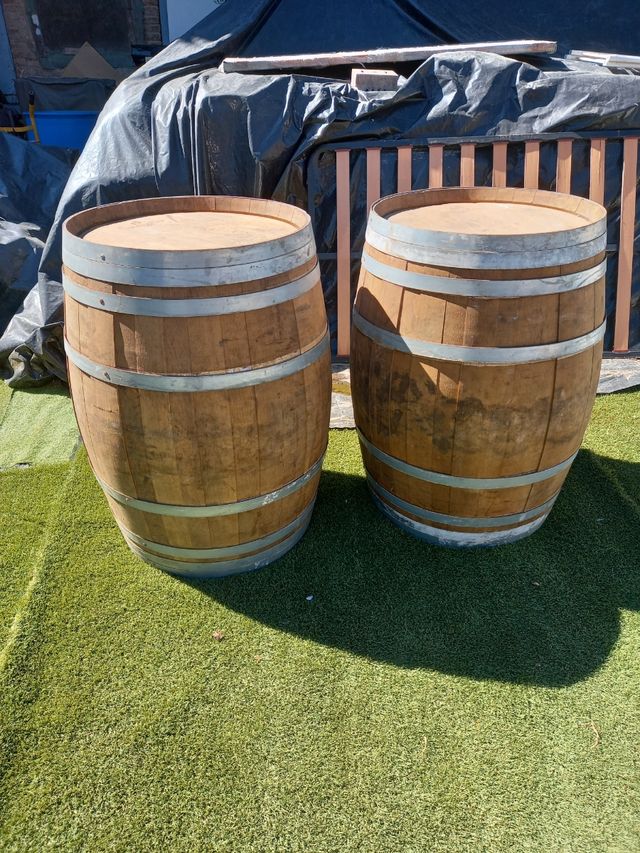 2 Barriles madera grandes