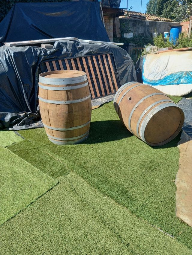 2 Barriles madera grandes