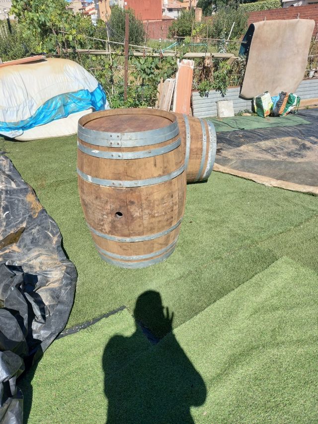 2 Barriles madera grandes