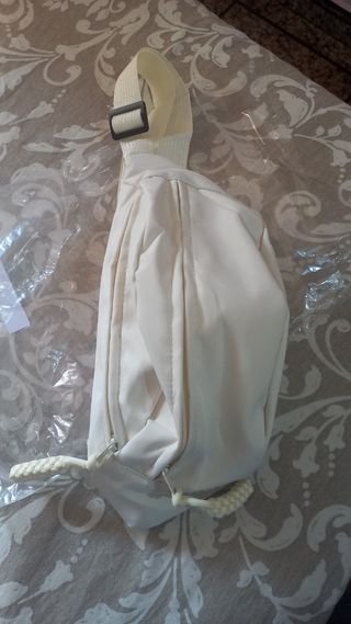 Riñonera beige mujer - Bolso bandolera