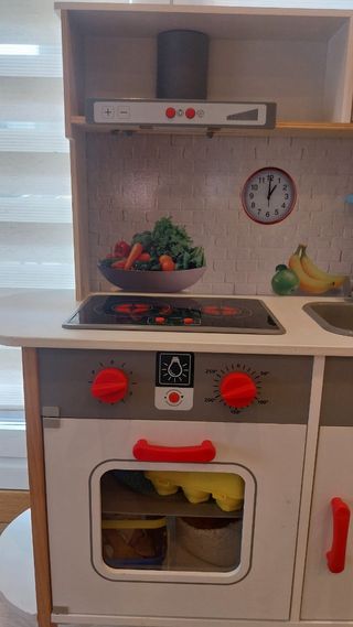 Cocina juguete niños madera + UTENSILIOS 