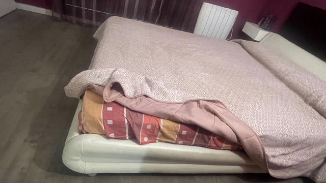 Cama blanca 160x200 cm