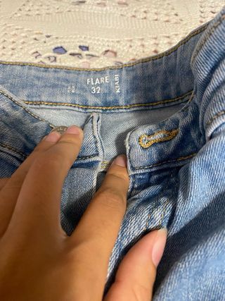 Vaqueros campana azul