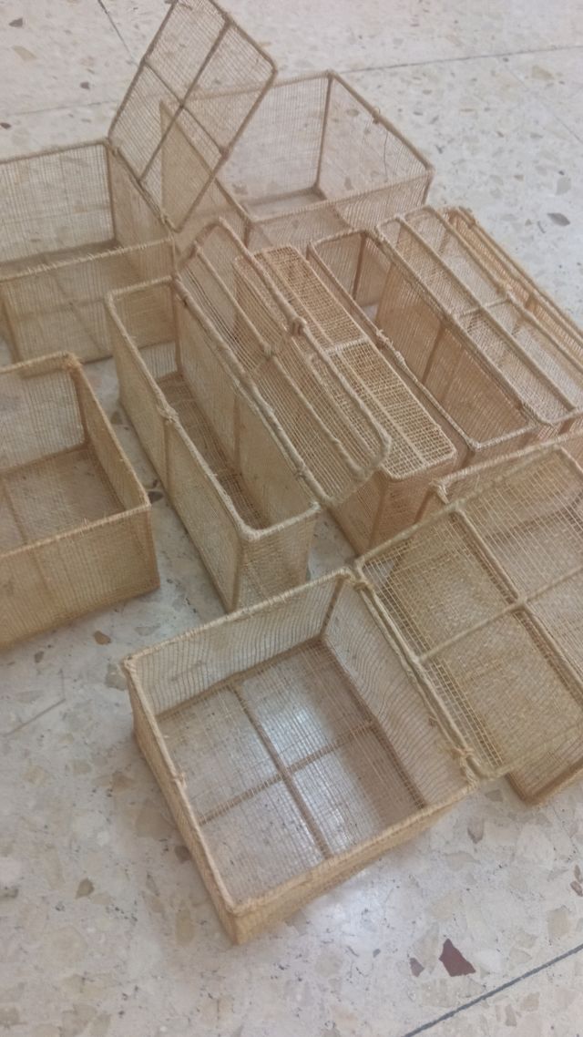 Conjunto 8 cestos organizador escritorio 