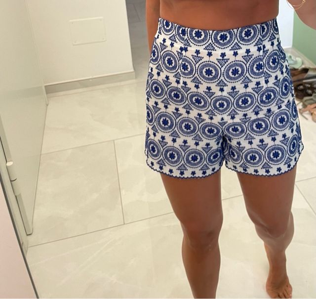 Shorts Zara estivi blu e bianchi