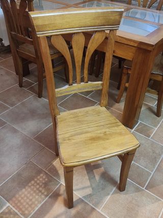 Mesa comedor madera - 6 sillas