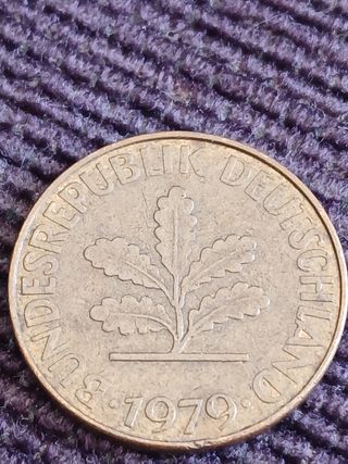 Moneda 10 Pfennig Alemania 1979
