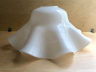Plafoniera vetro bianco anni '80