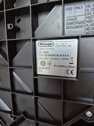 Cafetera DeLonghi Dinamica para REPARAR
