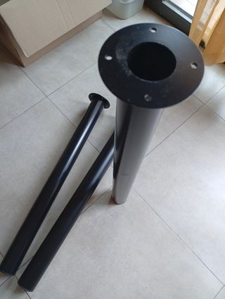 3 Patas Mesa Ajustables - Negro