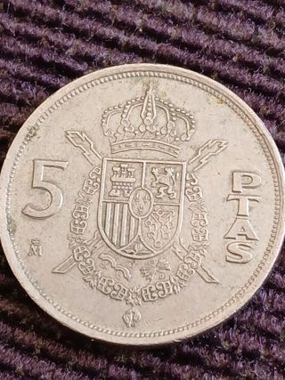 Moneda 5 Pesetas España antigua 1984