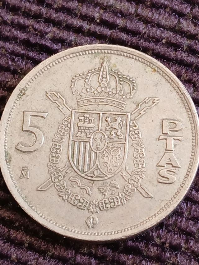 Moneda 5 Pesetas España antigua 1984