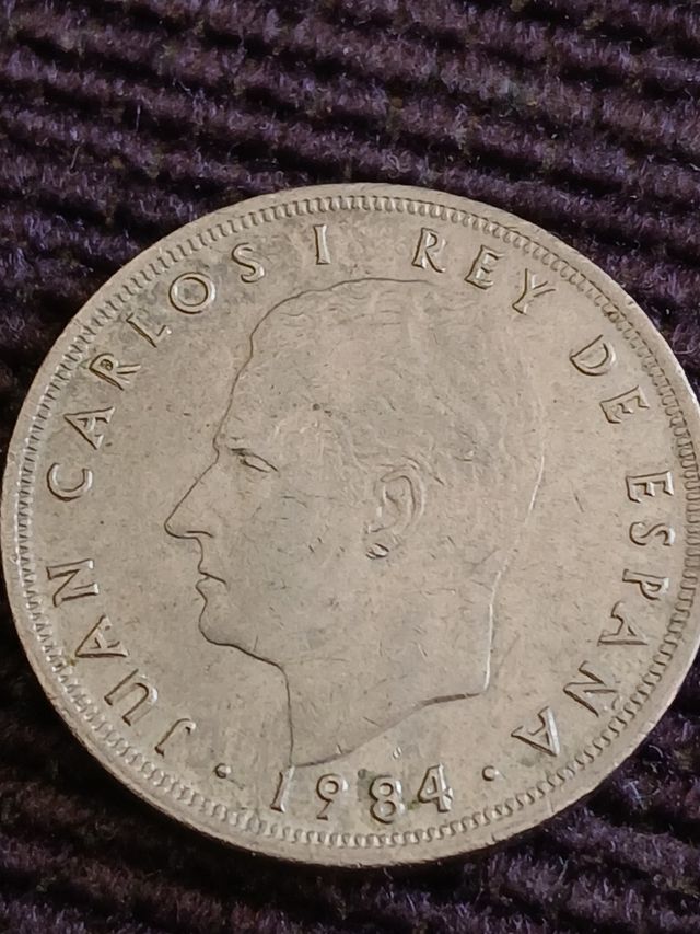 Moneda 5 Pesetas España antigua 1984