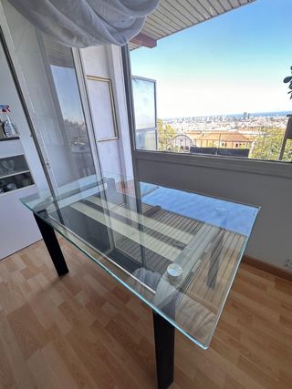 Mesa cristal Grueso moderna - comedor