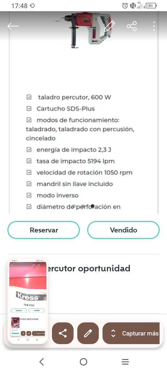 Taladro percutor Kress