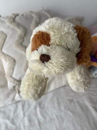 Perro Peluche Marrón Blanco