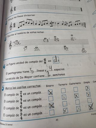 Teoría del lenguaje música al y fichas de ejercici