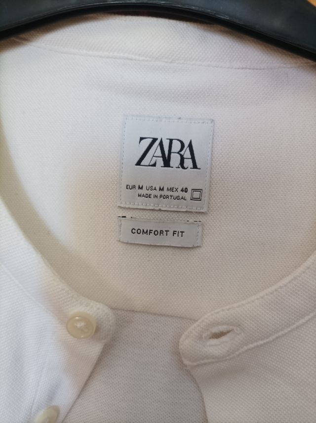 Camisa Zara blanca hombre - talla M
