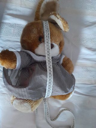 Peluche coniglio marrone vintage